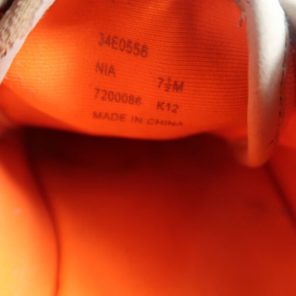 Calvin Klein Shoes Womens 7.5 Fashion Sneaker Flats Nia Drawstring Beige Orange - Picture 13 of 13